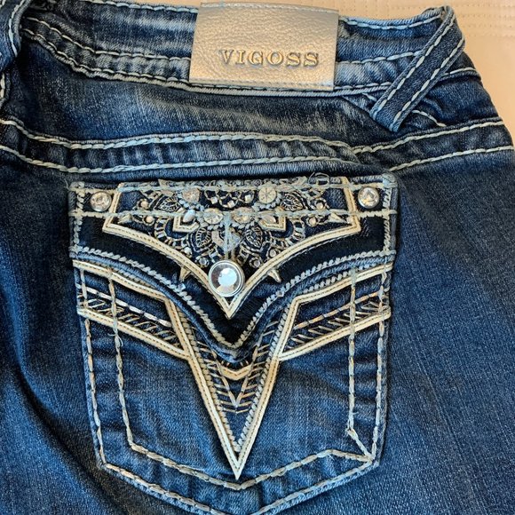 Nearly New Vigoss The Dallas Embroidery Capri Jeans - Picture 11 of 11